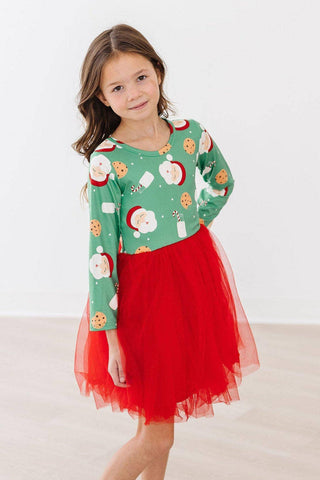 Santa’s Treats Tutu Dress – Red Holiday Twirl Dress for Girls - Sunny Meadow Boutique