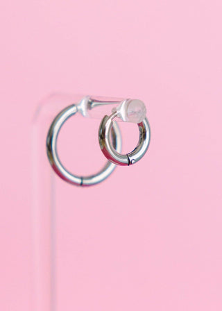 Silver Huggies Earrings - Sunny Meadow Boutique