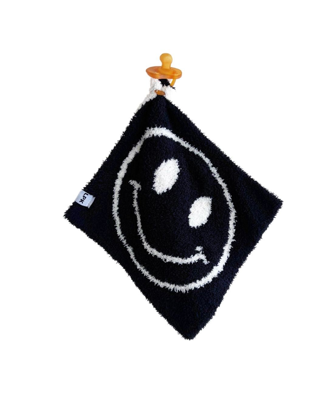 Smiley Plush Lovey | Black