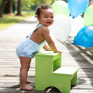 Smocked Blue First Birthday Bubble - Sunny Meadow Boutique
