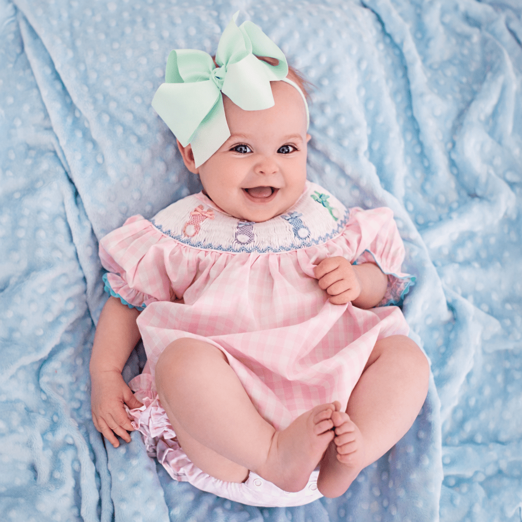 Smocked Pink Bunny Bubble - Sunny Meadow Boutique