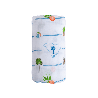 South Carolina Baby Muslin Swaddle Receiving Blanket - Sunny Meadow Boutique