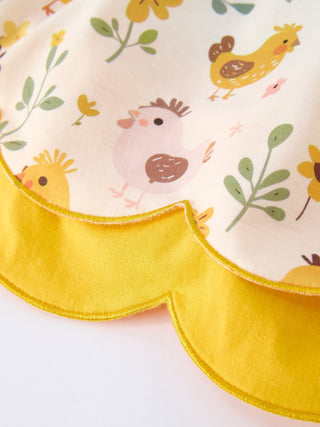 Spring Chick Scallop Short - Sleeve Girl Dress - Sunny Meadow Boutique