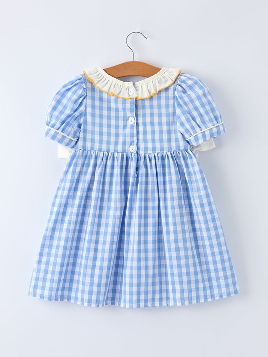 Spring Daisy Bow Smocked Toddler Girl Dress - Sunny Meadow Boutique