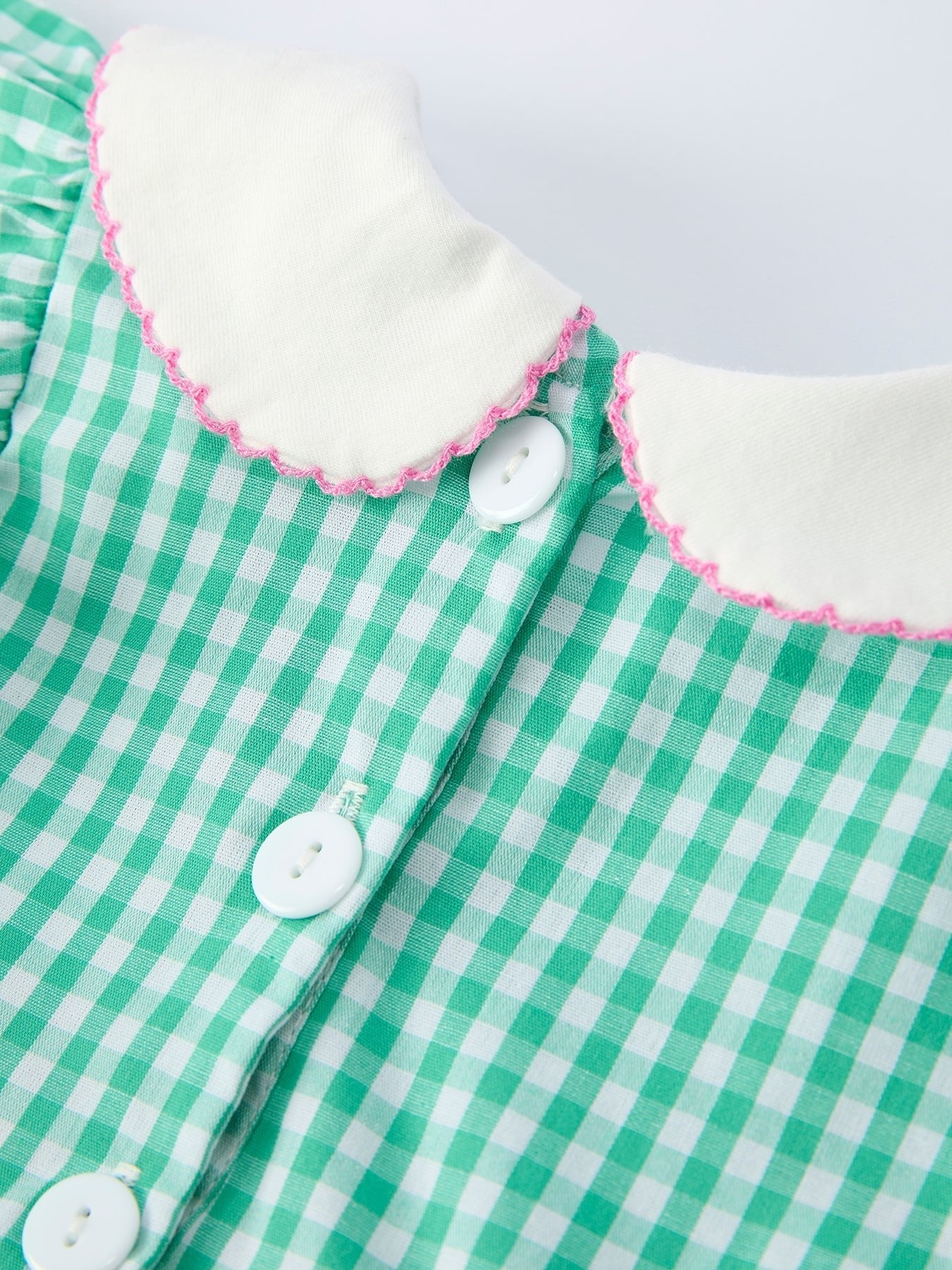 Spring Gingham Bow Ruffle Smocked Pickle Ball Girl Dress - Sunny Meadow Boutique
