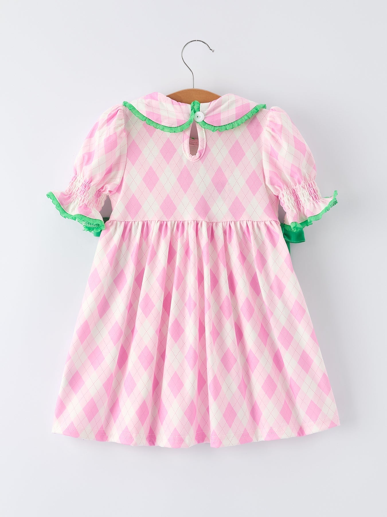 Spring Golf Embroidered Girls Smocked Bow Dress - Sunny Meadow Boutique