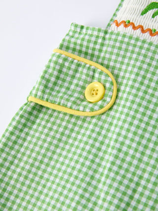 Spring Turtle Smocked Baby Boy Romper - Sunny Meadow Boutique