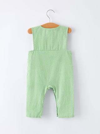 Spring Turtle Smocked Baby Boy Romper - Sunny Meadow Boutique