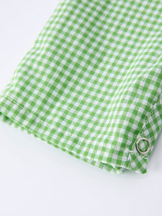 Spring Turtle Smocked Baby Boy Romper - Sunny Meadow Boutique
