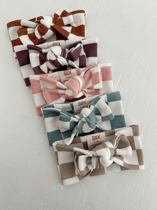 Stracciatella Checkerboard / Organic Bow (Baby - Kids) - Sunny Meadow Boutique