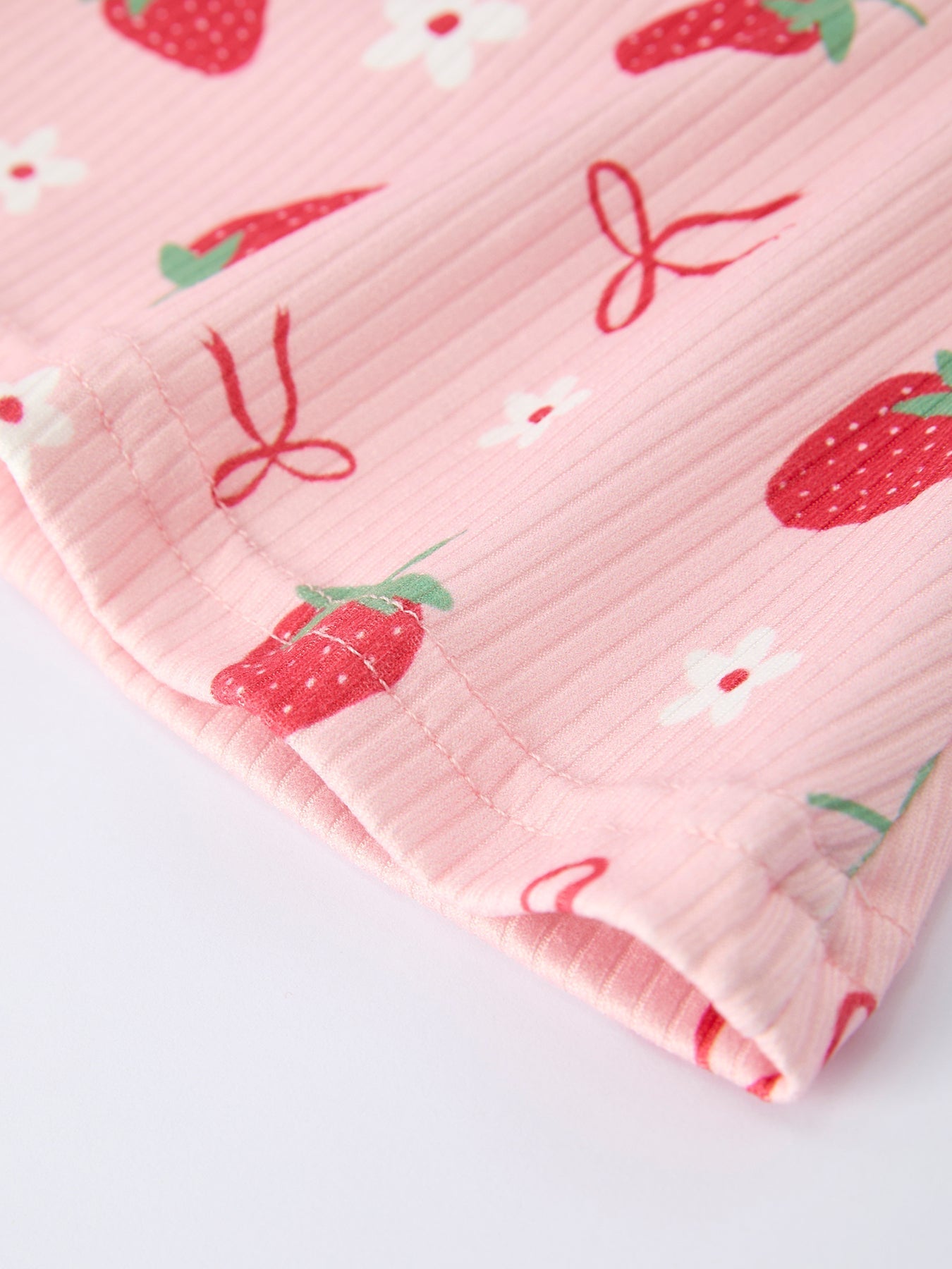 Strawberry Bow Girls Ruffle Top and Bell Bottoms Set - Sunny Meadow Boutique