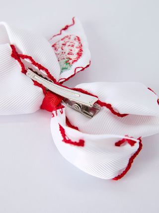 Strawberry Embroidered Girls Hairpin 4 Inches - Sunny Meadow Boutique
