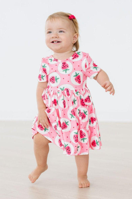 Strawberry Fields S/S Pocket Twirl Dress - Sunny Meadow Boutique
