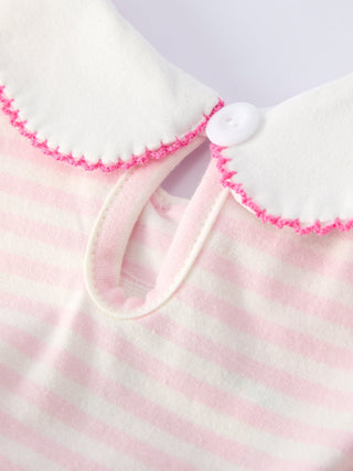 Strawberry Girl Dress Ruffle Peter Pan Collar - Sunny Meadow Boutique