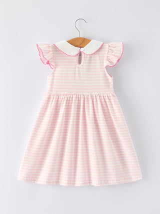 Strawberry Girl Dress Ruffle Peter Pan Collar - Sunny Meadow Boutique