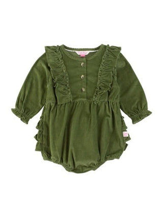 Stretch Corduroy Waterfall Bubble Romper - Sunny Meadow Boutique