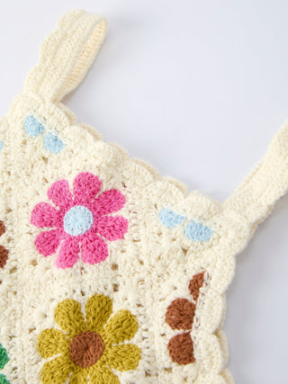 Summer Crochet Floral Girl Set - Sunny Meadow Boutique