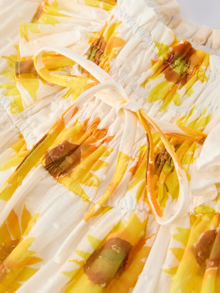 Sunflower Girls Smocked Ruffle Dress - Sunny Meadow Boutique