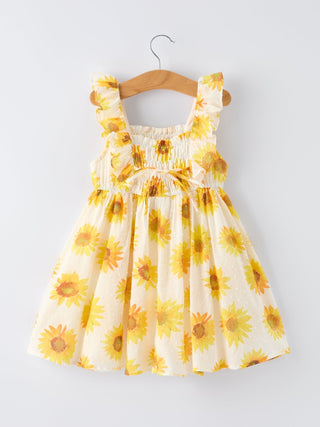 Sunflower Girls Smocked Ruffle Dress - Sunny Meadow Boutique