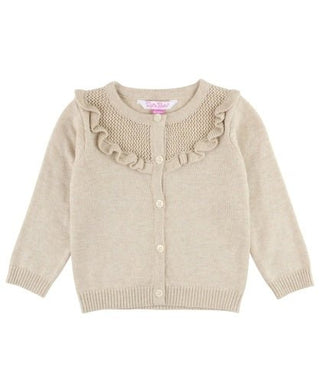 Sweater Knit Ruffle Trim Cardigan - Sunny Meadow Boutique