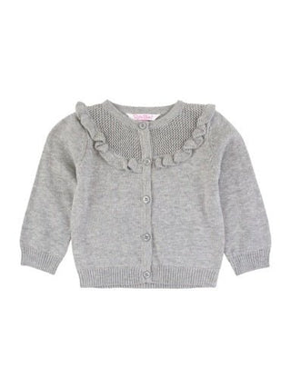 Sweater Knit Ruffle Trim Cardigan - Sunny Meadow Boutique