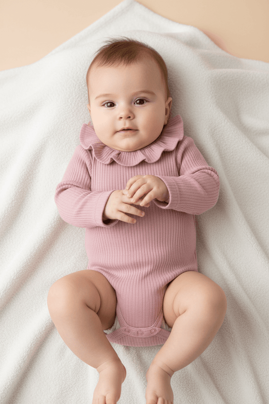 Sweet Orchid Ruffle - Collar Bodysuit - Sunny Meadow Boutique