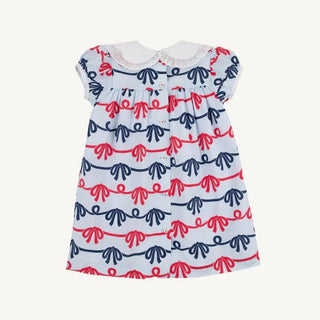 TBBC Girls Patsy’s Party Dress | Patriotic Brentwood Bows & Scalloped Collar - Sunny Meadow Boutique