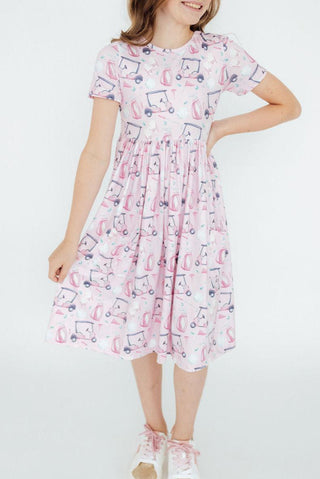 Tee Time S/S Pocket Twirl Dress - Sunny Meadow Boutique
