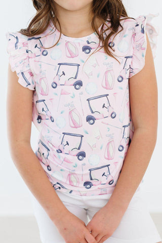 Tee Time S/S Ruffle Tee - Sunny Meadow Boutique
