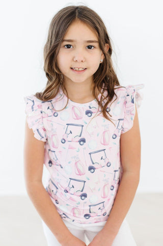 Tee Time S/S Ruffle Tee - Sunny Meadow Boutique