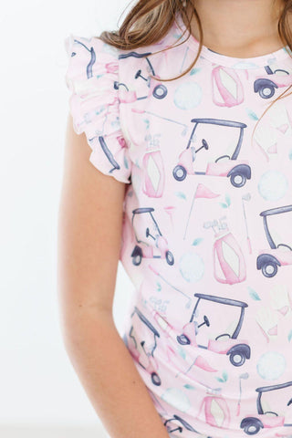 Tee Time S/S Ruffle Tee - Sunny Meadow Boutique