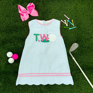 Teeing Up To Two Birthday Golf Dress - Sunny Meadow Boutique