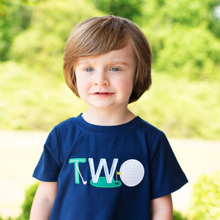 Teeing Up To Two Birthday Golf T-Shirt - Sunny Meadow Boutique