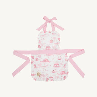 The Beaufort Bonnet Company Abigail Apron Dress - York Town Toile with Palm Beach Pink - Sunny Meadow Boutique