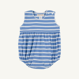 The Beaufort Bonnet Company Barlett Bubble – Barbados Blue Stripe with Worth Avenue White - Sunny Meadow Boutique