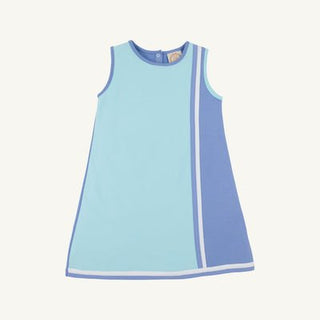 The Beaufort Bonnet Company Daisy Dress – Belhaven Blue with Worth Avenue White & Barbados Blue - Sunny Meadow Boutique