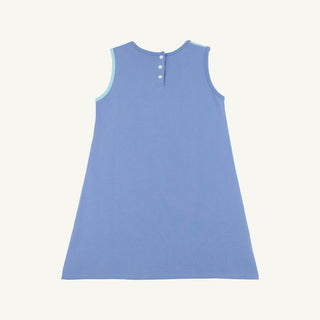 The Beaufort Bonnet Company Daisy Dress – Belhaven Blue with Worth Avenue White & Barbados Blue - Sunny Meadow Boutique