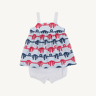 The Beaufort Bonnet Company Girls Idabelle Bloomer Set – Brentwood Bows & Worth Avenue White - Sunny Meadow Boutique