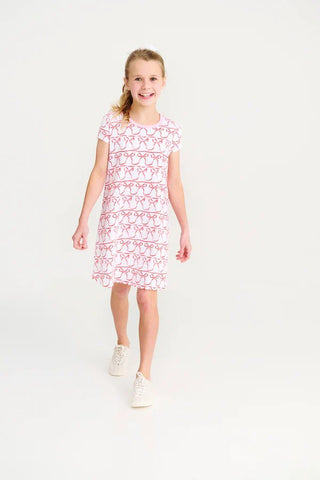 The Beaufort Bonnet Company Girls Polly Play Dress in Birdies & Bows with Pier Party Pink - Sunny Meadow Boutique