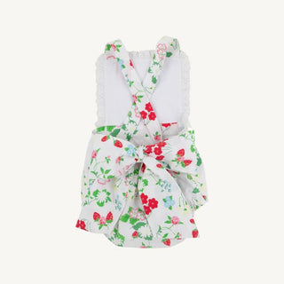 The Beaufort Bonnet Company Girls Sally Sunsuit in Berry Sweet with Worth Avenue White - Sunny Meadow Boutique