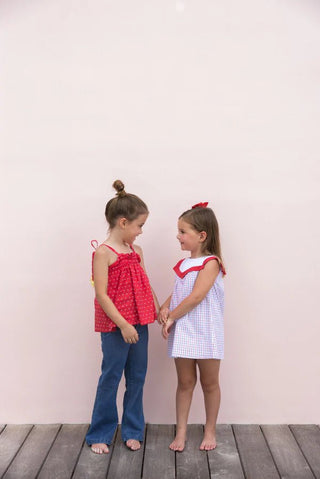 The Beaufort Bonnet Company Girls Sarah Sailboat Dress in Lake Powell Plaid - Sunny Meadow Boutique