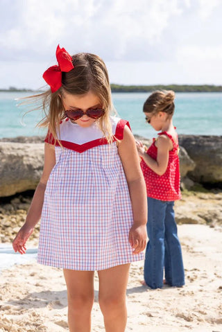 The Beaufort Bonnet Company Girls Sarah Sailboat Dress in Lake Powell Plaid - Sunny Meadow Boutique