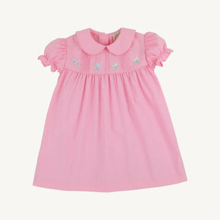 The Beaufort Bonnet Company Holly Day Dress - Pier Party Pink with Flower Embroidery - Sunny Meadow Boutique