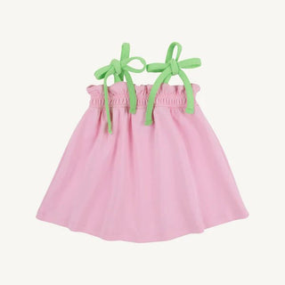 The Beaufort Bonnet Company Lainey’s Little Top: Pink & Lime Pima Cotton Bow Top - Sunny Meadow Boutique