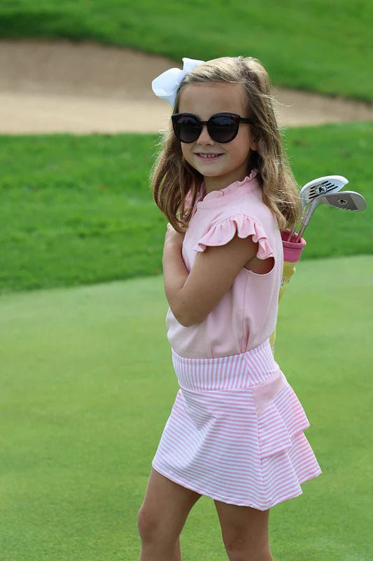 The Beaufort Bonnet Company Prepletic Cindy Skort - Sandpearl Pink Stripe - Sunny Meadow Boutique