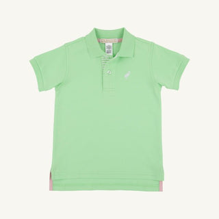 The Beaufort Bonnet Company Prim & Proper Polo – Lexington Lime with Lexington Lime Stripe & Worth Avenue White Stork - Sunny Meadow Boutique