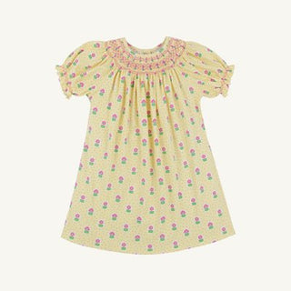 The Beaufort Bonnet Company Sandy Smocked Dress – Fairway Floral with Winter Park Pink - Sunny Meadow Boutique