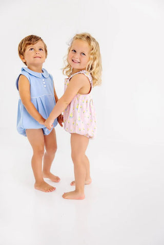 The Beaufort Bonnet Company Sleeveless Bradford Bubble - Sarasota Sky with Worth Avenue White - Sunny Meadow Boutique