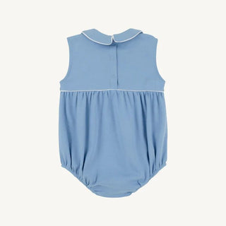 The Beaufort Bonnet Company Sleeveless Bradford Bubble - Sarasota Sky with Worth Avenue White - Sunny Meadow Boutique