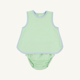The Beaufort Bonnet Company Stevie Set – Lexington Lime Stripe with Buckhead Blue - Sunny Meadow Boutique